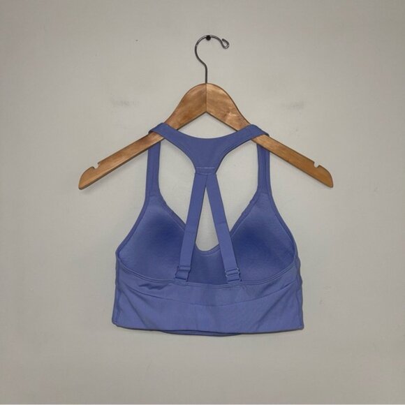 Avia‎ Sports Bra Women's Size Medium Periwinkle Blue Padded Racerback Ribbed - Picture 4 of 5